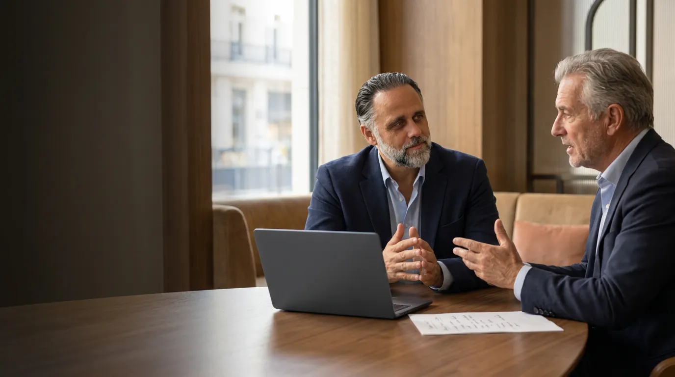 Leaders considering a complex business decision
